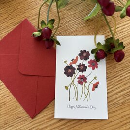 チョコレートコスモスのミニバレンタインカードセット