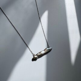 稀少なグレーケシ淡水パール ネックレス