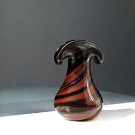 アメリカ製 / ヴィンテージ / ガラス花瓶 / マーブル /一輪挿し