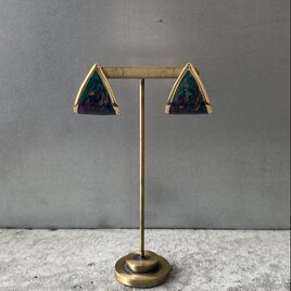 Vintage 80s USA retro triangle artistic enamel pierces