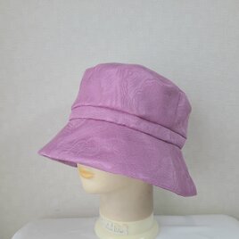 魅せる☆【予約販売品】シルクのモアレ柄クロッシュ～パープル