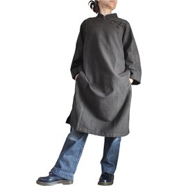 ジョムトン手織り綿マンダリンチュニック（DFS-084-04）