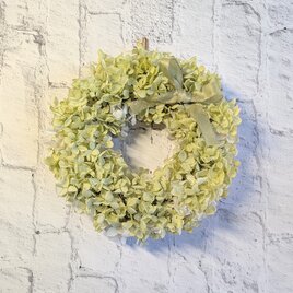 ＊プリザーブドフラワー＊アジサイのリース（ホワイトグリーン）[a20261006]