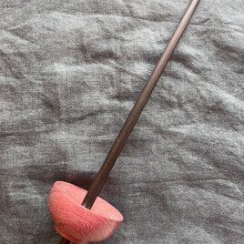 紡ぎ独楽・椀 パープルハート＆縞黒檀