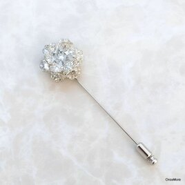 雪の結晶クリスタルフラワーのハットピン