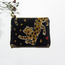 ピューマ　ハートの斑点とラメ　赤のハートのポーチ　（S）コスメ入れ　カード入れ　キーケース