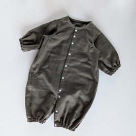 【新生児服】ツーウェイオール 国産 ダブルガーゼ 丸襟 ｜出産祝い・退院着・お宮参り・マンスリーフォト