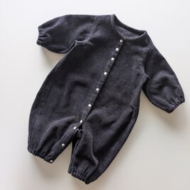【新生児服】ツーウェイオール 国産 コーデュロイ 丸襟