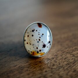 polka dot agate ring