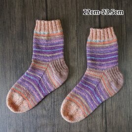 手編みの靴下［洗濯機ok］