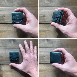 ピックケース・グリーン×青緑(糸・紺/バイカラーver.)