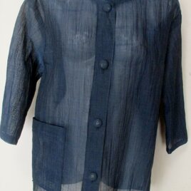 ８６０８　麻の着物で作ったジャケット