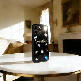 デコ電 ハンドメイド  キラキラビジュー スマホケース 韓国風 Galaxy Pixel iPhone 全機種対応