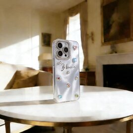 デコ電 ハンドメイド  キラキラビジュー スマホケース 韓国風 Galaxy Pixel iPhone 全機種対応