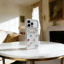 デコ電 ハンドメイド  キラキラビジュー スマホケース 韓国風 Galaxy Pixel iPhone 全機種対応