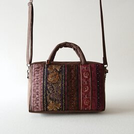 BROWN FRANCE RIBBON MINI 2WAY BAG