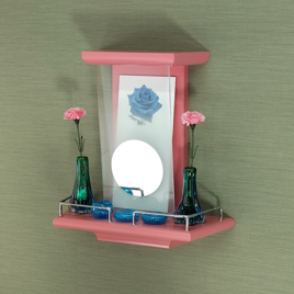 【 未来神棚　 心の鏡 】　推し活　ピンク　一社宮神棚　モダン神棚　壁掛け型　ハンドメイドオリジナル商品