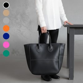 大容量 本革トートバッグ｜横40×縦40cm｜A4・PC対応｜シンプルで上質な大型レザーバッグ