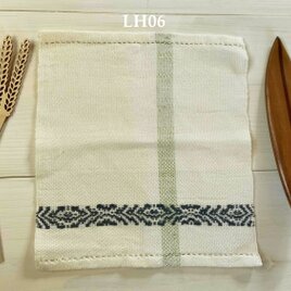 手織りリネンハンカチ　