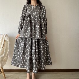 リトアニアリネン・ギャザースカート