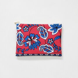 カンガのフラットポーチ （ ボタニカル ） 手帳ケース パスポート 薬手帳 通帳入れ