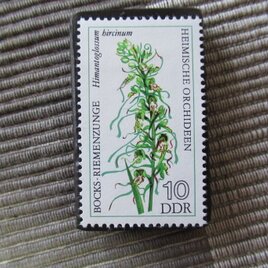 ドイツ　「自生ラン」切手ブローチ10739