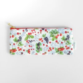 【フランス生地】ベリー フラットペンケース
