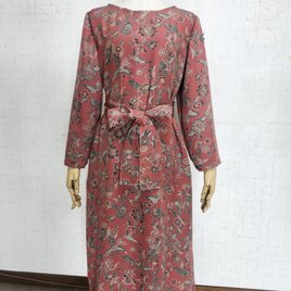 小紋リメイク　ワンピース