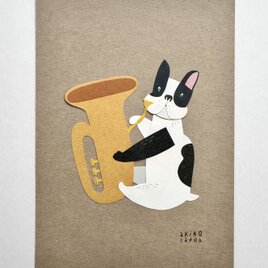 「どんな音かな」切り紙原画作品