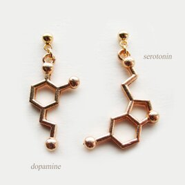 セロトニン&ドーパミン◆ピアス【イヤリング等変更可】
