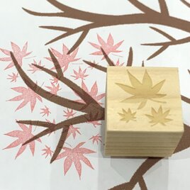 【送料無料】もみじゴム印ハンコ (3連)班固 印鑑 スタンプ 紅葉はんこ リーフ 結婚式 ウェディングツリー