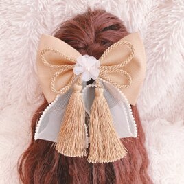 水引☆リボン☆卒業式髪飾り☆袴ヘア☆振袖ヘア☆お祭り髪飾り☆着物☆タッセル☆リボン☆成人式髪飾り☆結婚式☆卒業式☆七五三ヘア