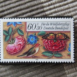 ドイツ　花切手ブローチ10756