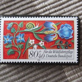 ドイツ　花切手ブローチ10757