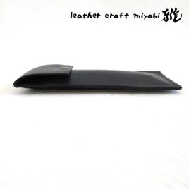 《ゴートスキン》フラットペンケース・ガンメタ・シュリンク・0135