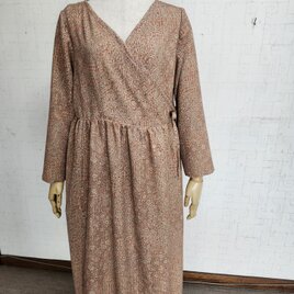 小紋リメイ　カシュクールワンピース