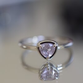 RG10-170 シルバー 非加熱 薄桜ピンク スピネル リング ミャンマー産 フリーサイズ 指輪 金属アレルギー対応