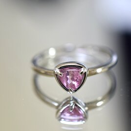 RG10-171 シルバー 宝石質 非加熱 ピンク スピネル リング ミャンマー産 フリーサイズ 指輪