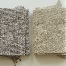 「Mさまご依頼品」手織りウールマフラー・・針葉樹