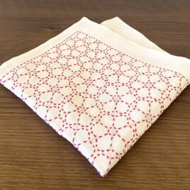 刺し子♡ふきん　(花模様)