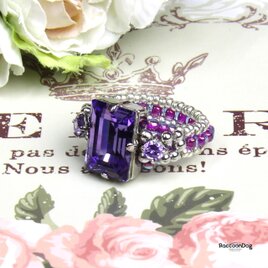 （新作）スワロタンザナイト〔紫式部の宴〕〔スワロ/ジルコニア ビーズリング〕《ビーズアクセサリー》