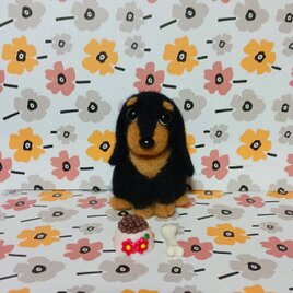 羊毛フェルト ダックスフンド ぬいぐるみ