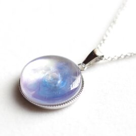 レジンアート　ラウンドペンダント〈夜明けの手紙〉