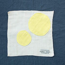 Organic Cotton 3重ガーゼ／レモングラス染め○○タオル　小小