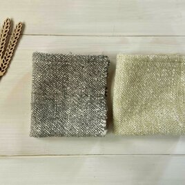 　ガラ紡オーガニックコットン　無地ハンカチ