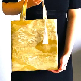 【期間限定特別価格！】２４金九百錦　和装バッグ　帯リメイク　サブバッグ　フォーマルバッグ　トートバッグ