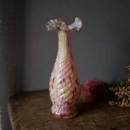 クリシー　花瓶　フラワーベース　ピンクベース　フランスヴィンテージ　ブロカントのある暮らし