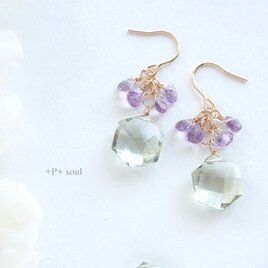 14kgf よくばりアメジストピアス 【AT-610P】