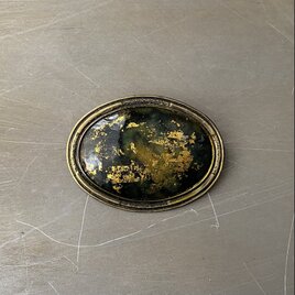 Vintage 80s-90s retro artistic enamel big brooch