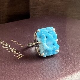 オキュパイドジャパングラスカメオのリング「翼」【hr243】